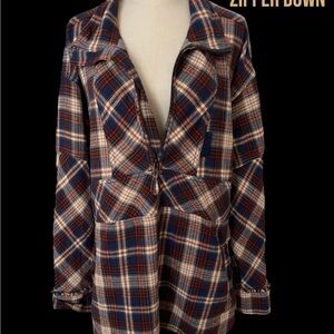 Free People “We The Free” pull over plaid top